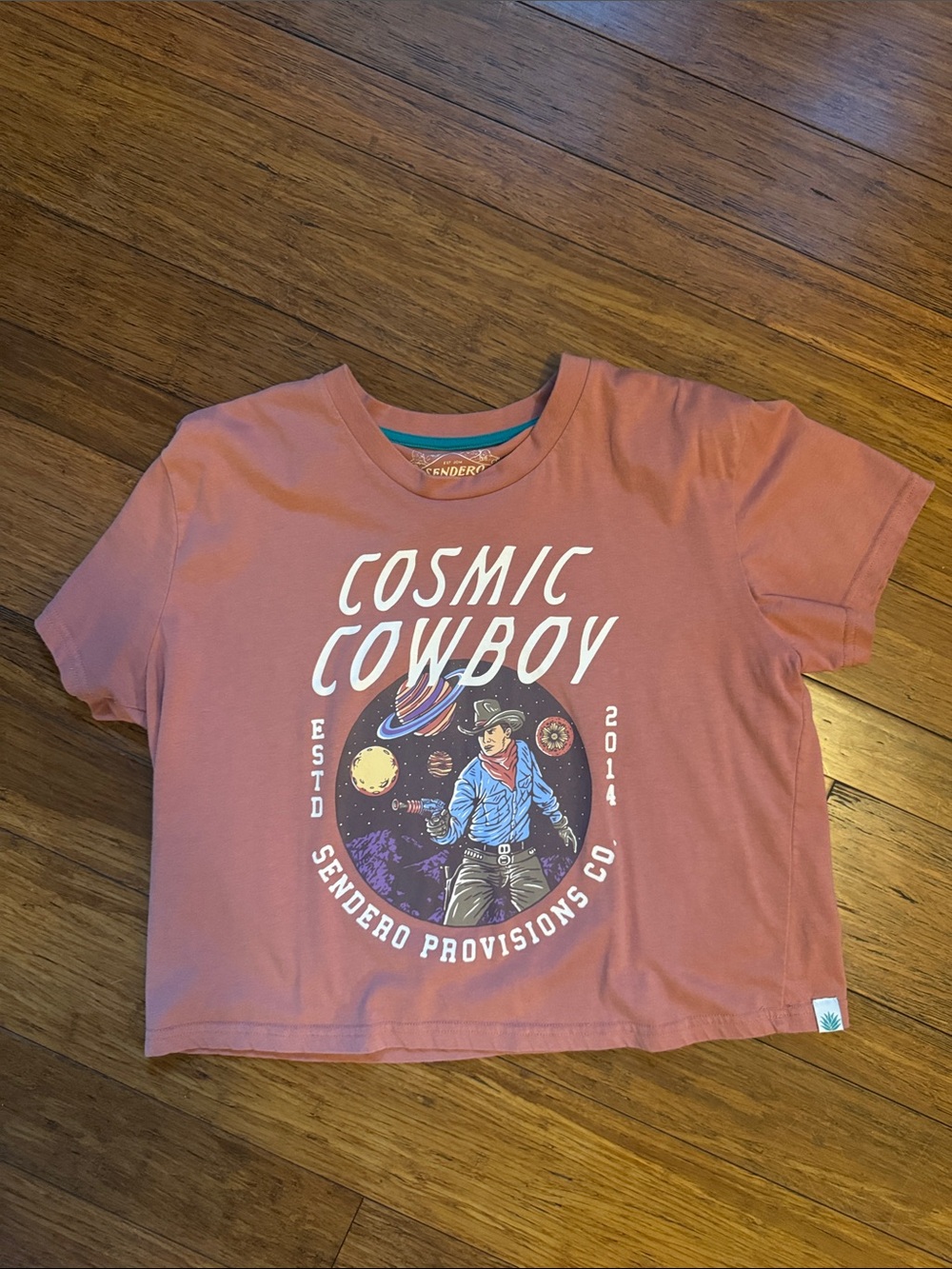 Sendero Cosmic Cowboy Women's Short Sleeve Graphic Tee - Dusty Rose